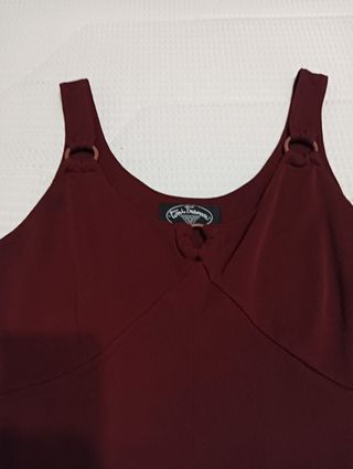 Vestido burdeos elegante Talla S/M