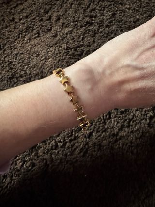 Pulsera estrellas doradas acero inoxidable
