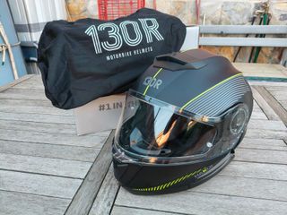 Casco Moto 130R Hakui V2 Negro/Amarillo talla L