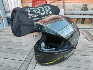 Casco Moto 130R Hakui V2 Negro/Amarillo talla L