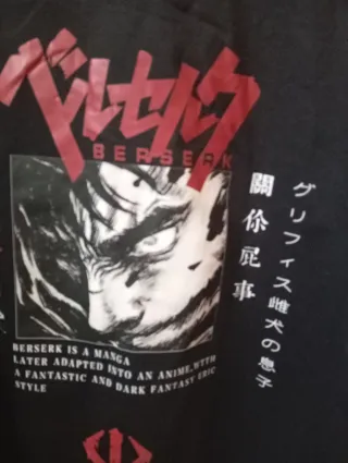 Camiseta Berserk Anime Manga Japonés Talla es M