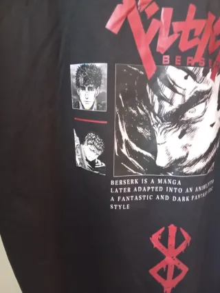 Camiseta Berserk Anime Manga Japonés Talla es M