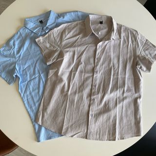 Set de 2 camisas 100% lino hombre