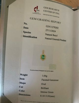 Conjunto Esmeraldas Certificadas GRC