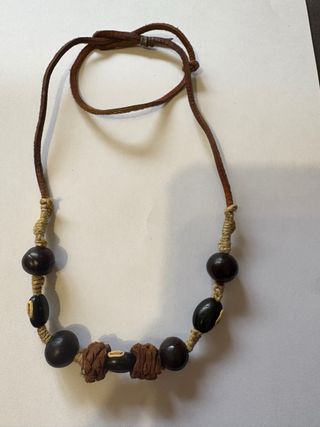 Collar étnico unisex de semillas naturales