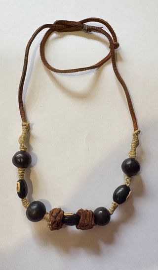 Collar étnico unisex de semillas naturales