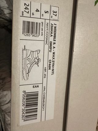 Zapatillas Geox niño azul y naranja