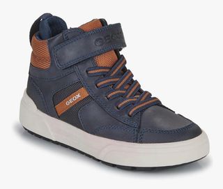 Zapatillas Geox niño azul y naranja