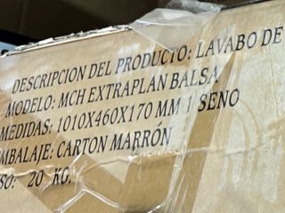 Lavabo encimera ceramico blanco rectangular