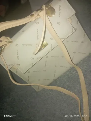 Bolso Carla Sade Beige y Dorado