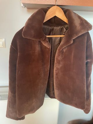 Chaqueta imitación muton marrón
