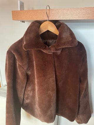 Chaqueta imitación muton marrón