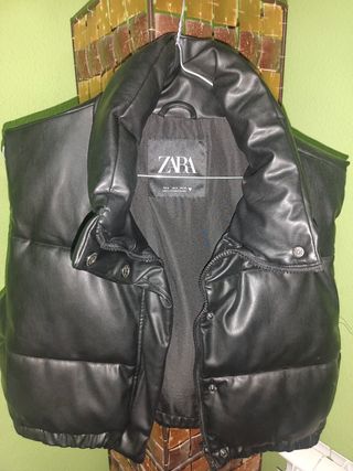 Chaleco negro acolchado talla M