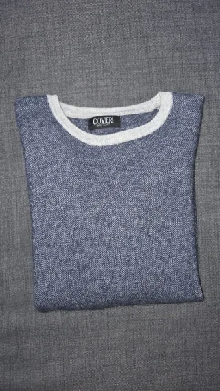 Maglione Coveri Uomo Blu/Grigio