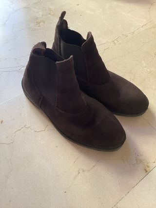 Botines Fouganza Piel Marrones Talla 38