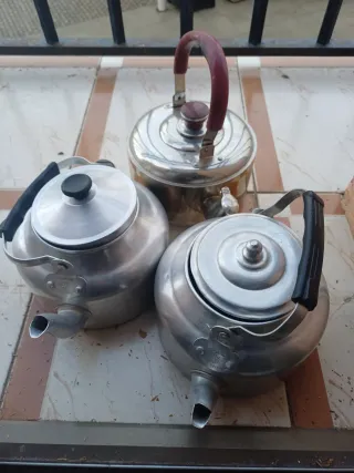 Juego de 3 cafeteras de aluminio