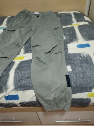 Pantalón Jogger Gris/Verde