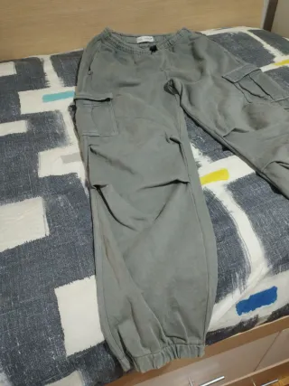 Pantalón Jogger Gris/Verde