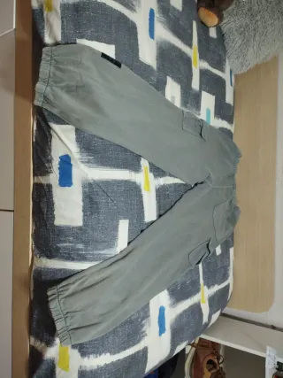 Pantalón Jogger Gris/Verde