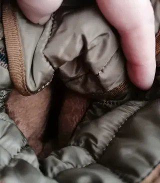 Botas camel acolchadas con cordones