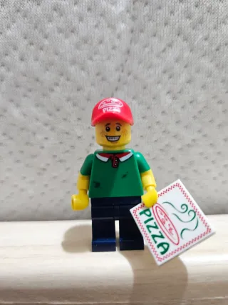 Lego Minifigura Repartidor Pizza