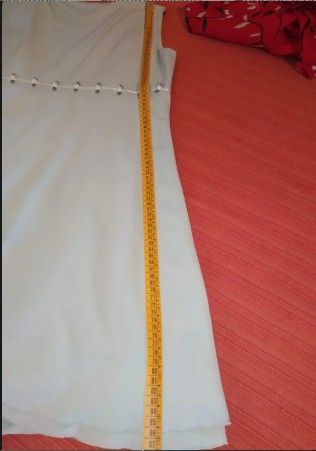 Vestido fiesta verde con chal