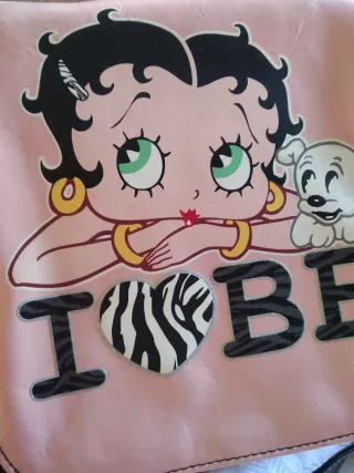 Bolso Betty Boop Rosa Corazón Cebra