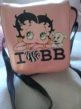 Bolso Betty Boop Rosa Corazón Cebra