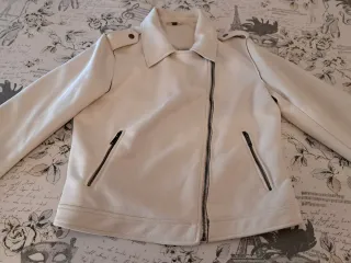 Chaqueta Biker Blanca Mujer