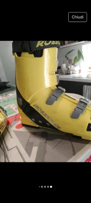 Scarponi sci Rossignol uomo gialli