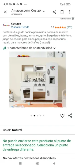 Cocinita de juego infantil