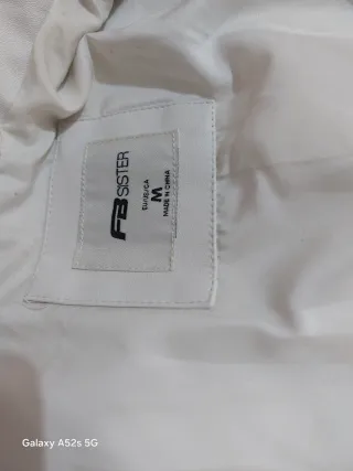 Abrigo acolchado blanco mujer