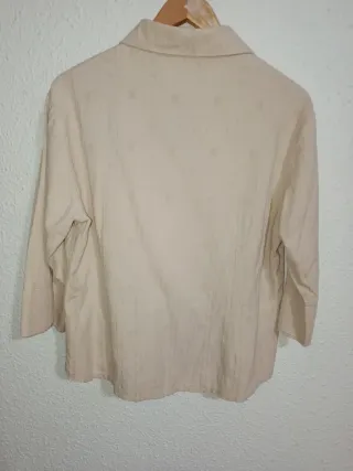 Camisa beige de algodón