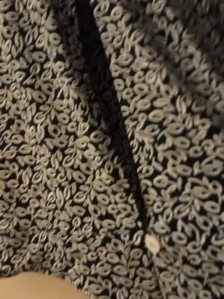 Vestito con giacchino lungo fantasia bianco e nero