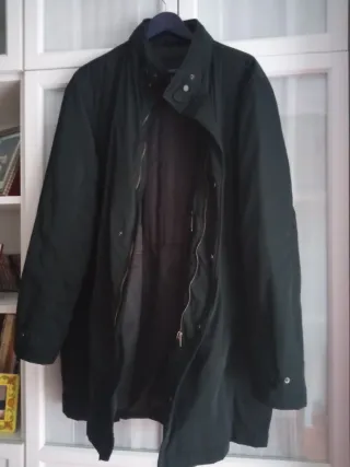 Parka Gabardina Hombre Cortefiel negra