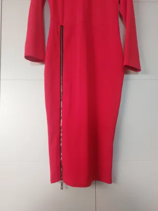 Vestido rojo cuello alto con cremalleraS/M