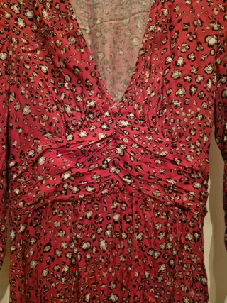 Vestido Largo Rojo Estampado