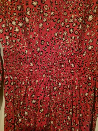 Vestido Largo Rojo Estampado