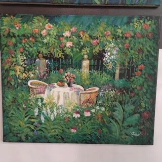 Pintura de flores y jardín 2 por 30