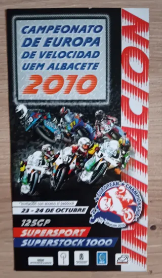 Biglietti e programmi del Campionato Europeo di Motociclismo