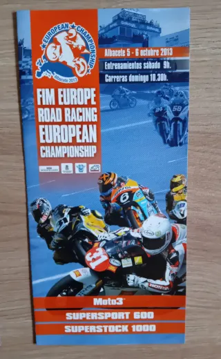 Biglietti e programmi del Campionato Europeo di Motociclismo
