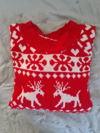 Jersey Navideño Rojo y Blanco Talla L y S