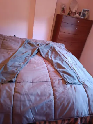 Pantalón vaquero largo gris invierno mujer