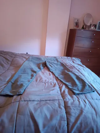 Pantalón vaquero largo gris invierno mujer