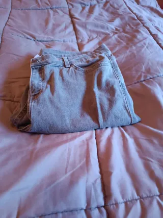 Pantalón vaquero largo gris invierno mujer