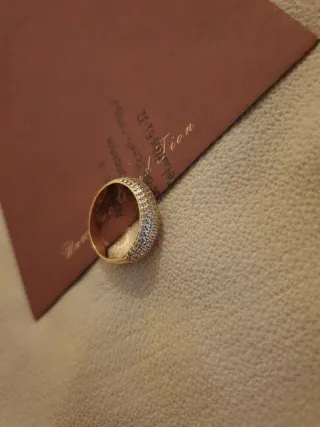 Anillo chapado oro resistente agua nuevo