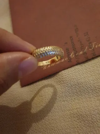 Anillo chapado oro resistente agua nuevo