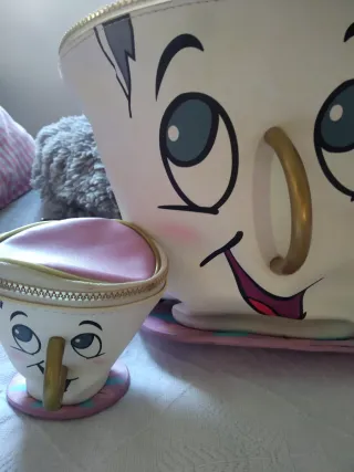 Mochila y Cartera Taza Bella y Bestia