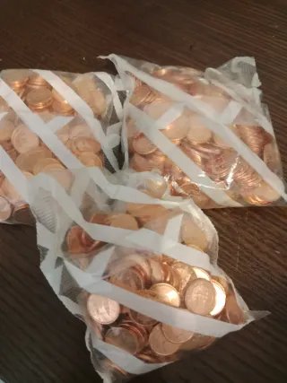 Monedas sin circular de 1,2,5 céntimos 1999 España