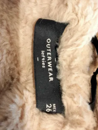 Chaqueta pelo capucha ZARA Lefties crudo Talla S